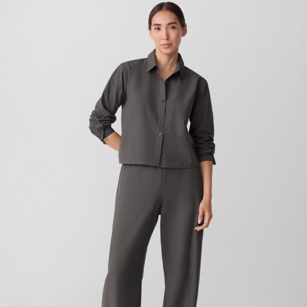 Eileen Fisher Button Down Poplin Shirt